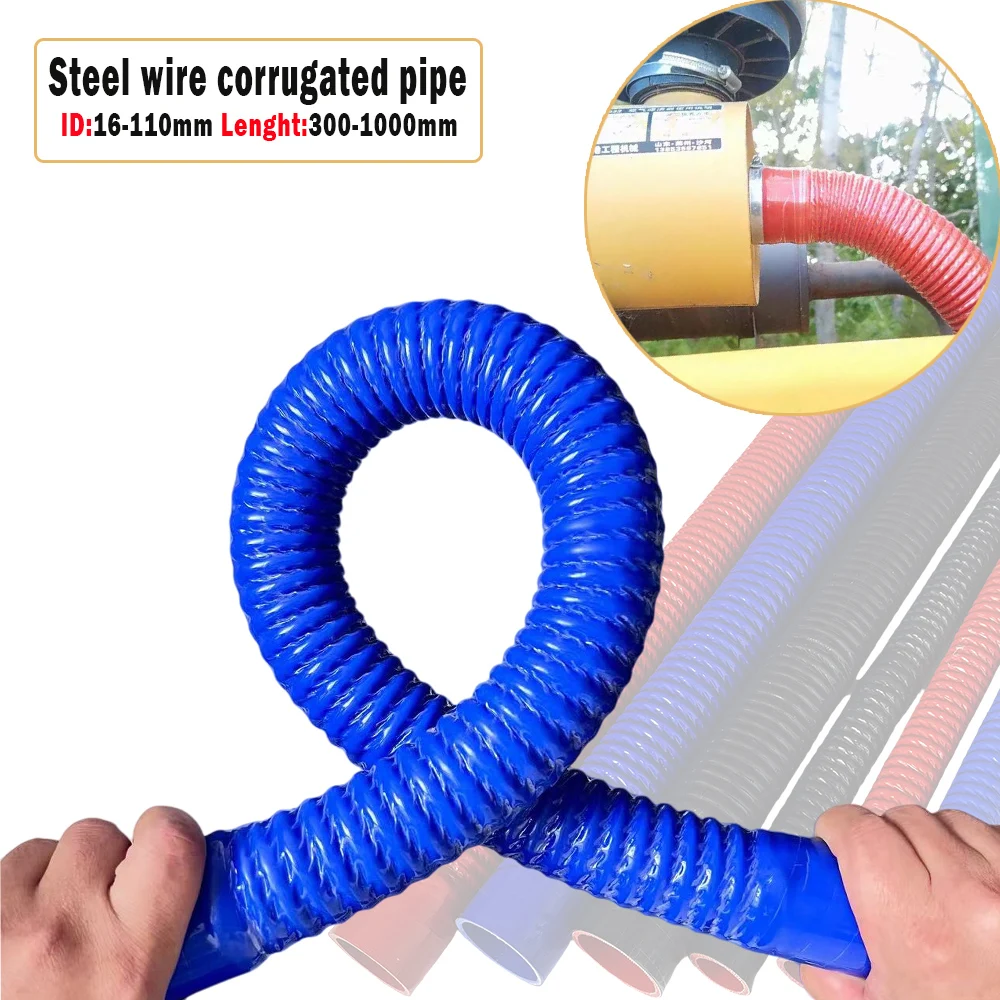 Silicone Tube Blue Universal Car Silicone Flexible Hose Air Intake Pipe Radiator Supercharger Intercooler Tube Rubber Joiner And Two Clamps