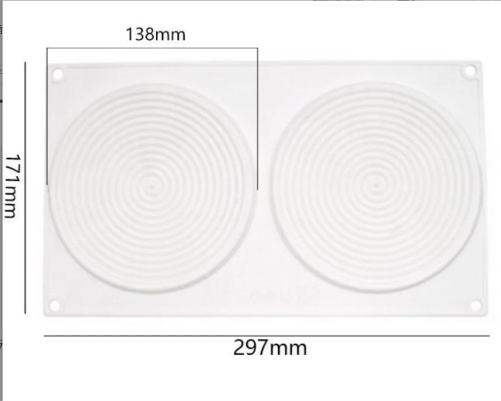 Stampo in silicone 3D per mousse francese a 6 fori, per dolci fai da te, sapone, candele, dessert, mousse, torte, cupcake, teglia da forno