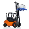 1/14 RC Forklift Metal Hydraulic Wheeled Transfer Car with Sound Light System I6S Construction RC Toys Vehicles Model Gift Model 1