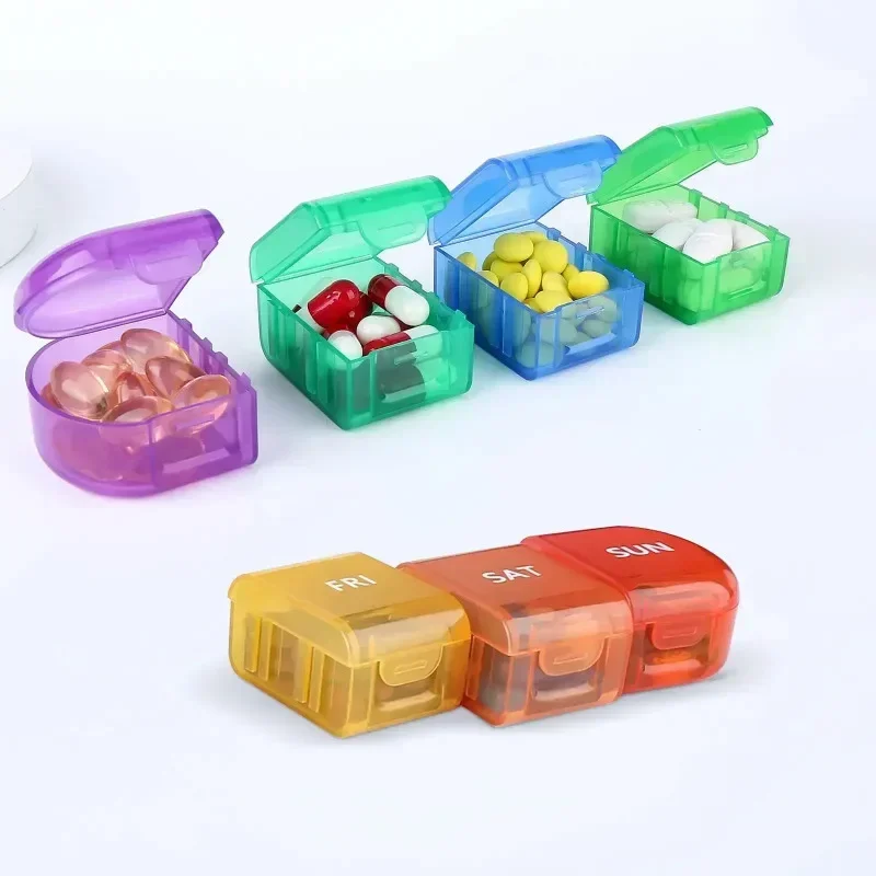 Compact 7-Day Pill Organizer & Storage Case