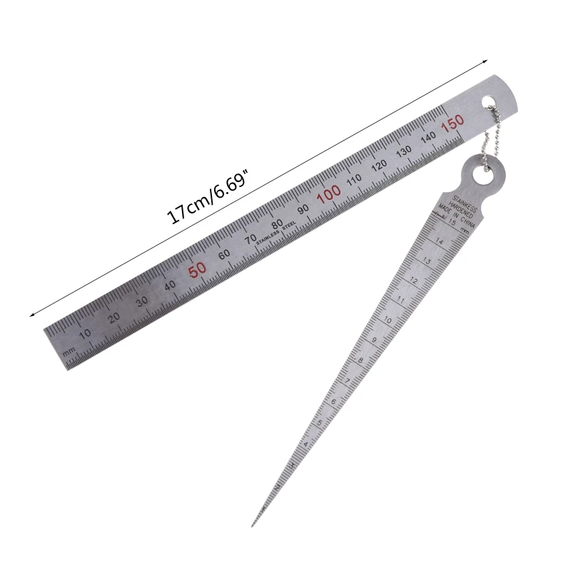 

1-15mm Set Wedge Feeler Gauge Clearance Ruler Probe Taper Gauge Gap Measurement Tools Steel Ruler Wedge Valve Thickness Gauge