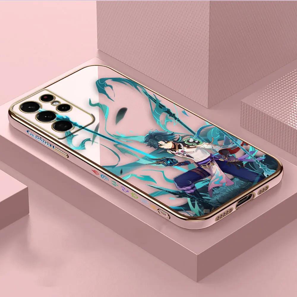 thumbnail image 1 of Smooth E-TPU Phone Case For Samsung Galaxy S24 S23 S22 S21 S20 FE S10 A01 A02 A03 PLUS ULTRA 5G Case The Game G-Genshin I-Impact, 1 of 5