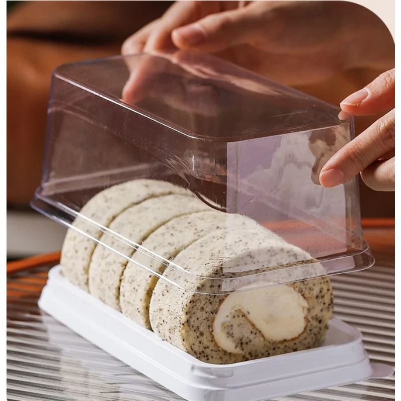 50Pack Transparent Swiss Roll and Dessert Cake Boxes, Clear Plastic Cookie and Muffin D... - SKU DCB01749 - UGI Packaging
