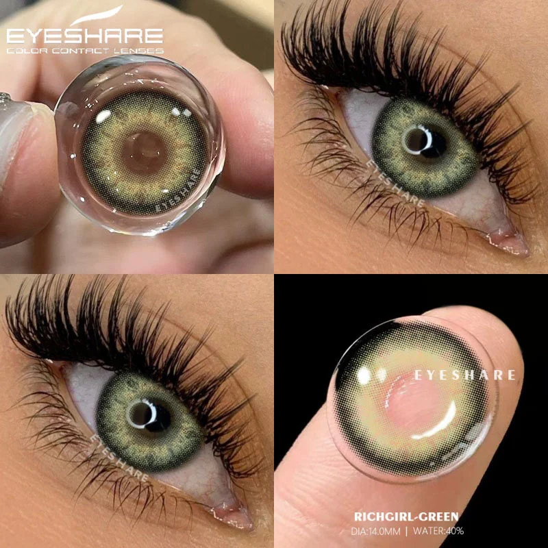 

EYESHARE Fashion Color Contact Lenses for Eyes 2pcs Colorcon Green Lenses Cosmetics Blue Colored Lenses Yearly Cosmetic Eye Lens