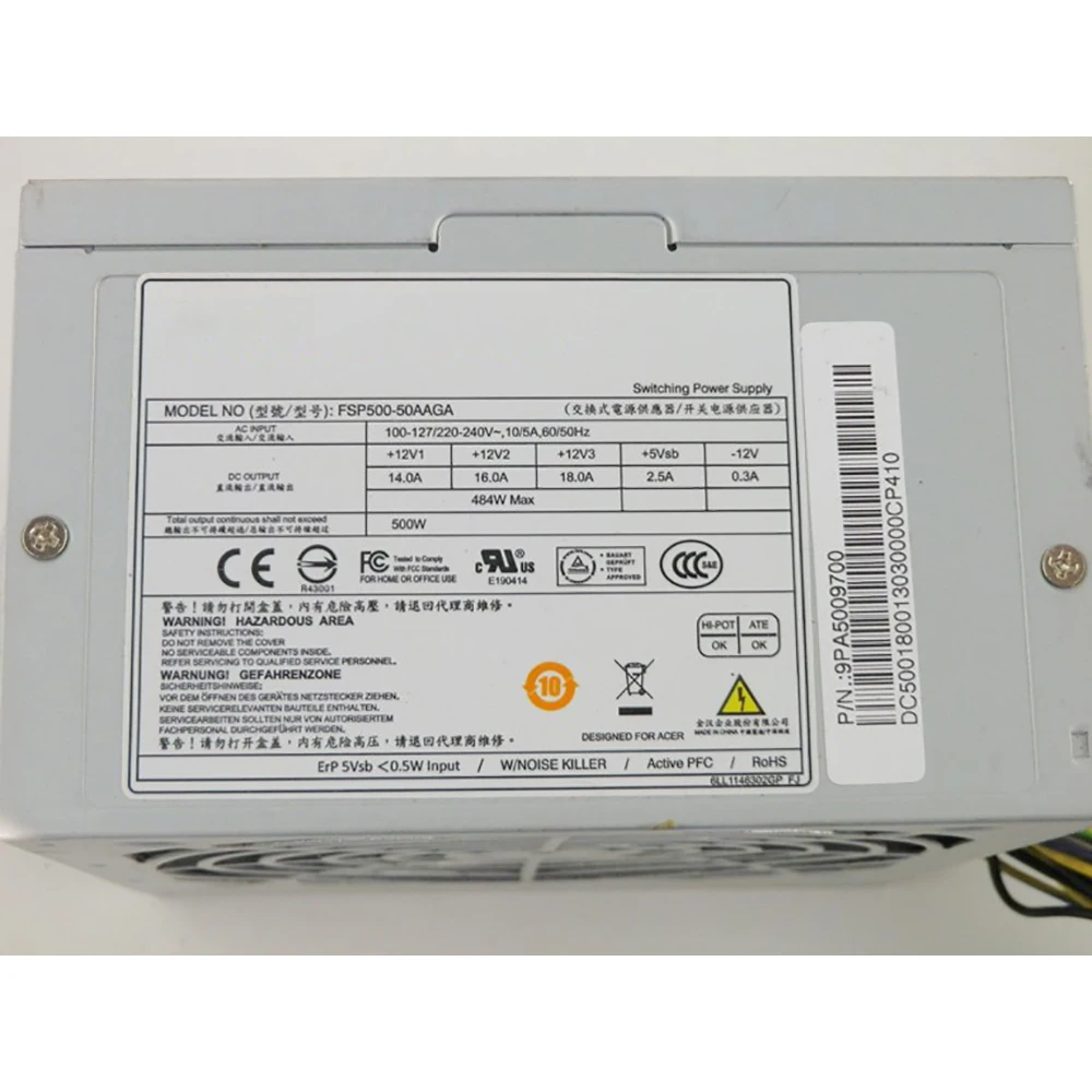 Power Supply For FSP500-50AAGA FSP500-50AGPAA MAX Output 500W Fully Tested