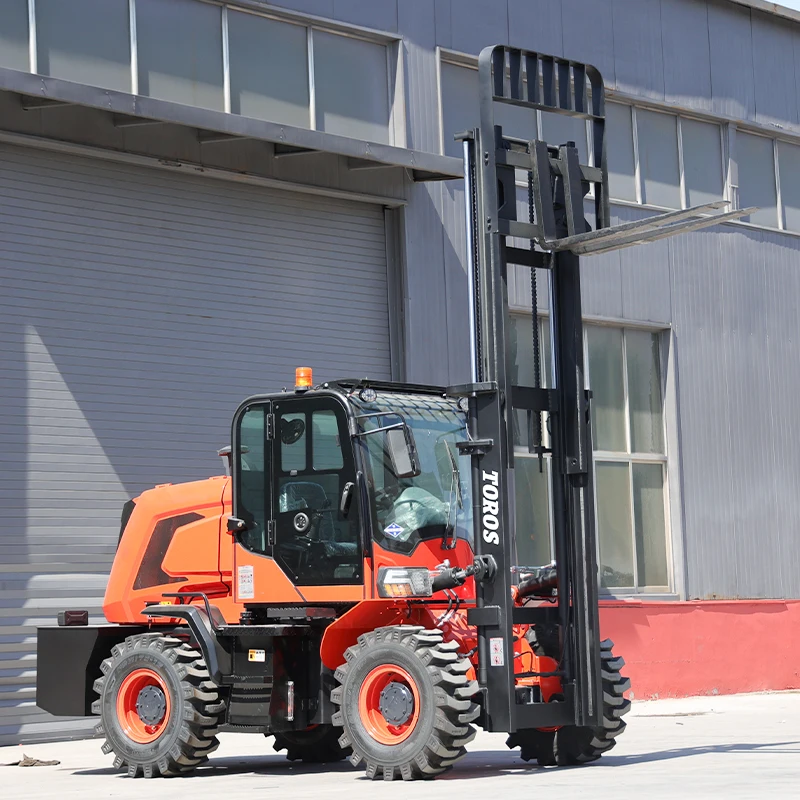 All-Terrain-Gabelstapler, Materialhandhabungsmaschine, New-Terrain-Gabelstapler, maßgeschneidert, All-Rough-Terrain-Diesel-Gabelstapler für den Außenbereich