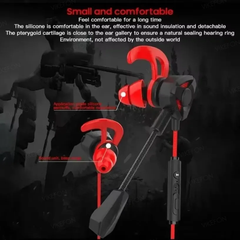 Wired Earbuds Universal Wired With Mic Earphones Professional Multifunctional Durable Gaming Earbuds for 3.5 socket