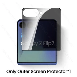 Privacy Glass & Camera Protector for Samsung ZFlip7: 4 - in - 1 Anti - Spy Case (Only 1 Outer Screen)
