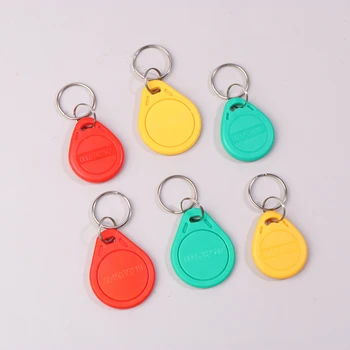 10Pcs 125KHz Read-Only RFID RFID TK4100 EM4100 Smart Chip Proximity Keyfobs Smart Secure Door Entry Access ID Keychain Token Tag 1