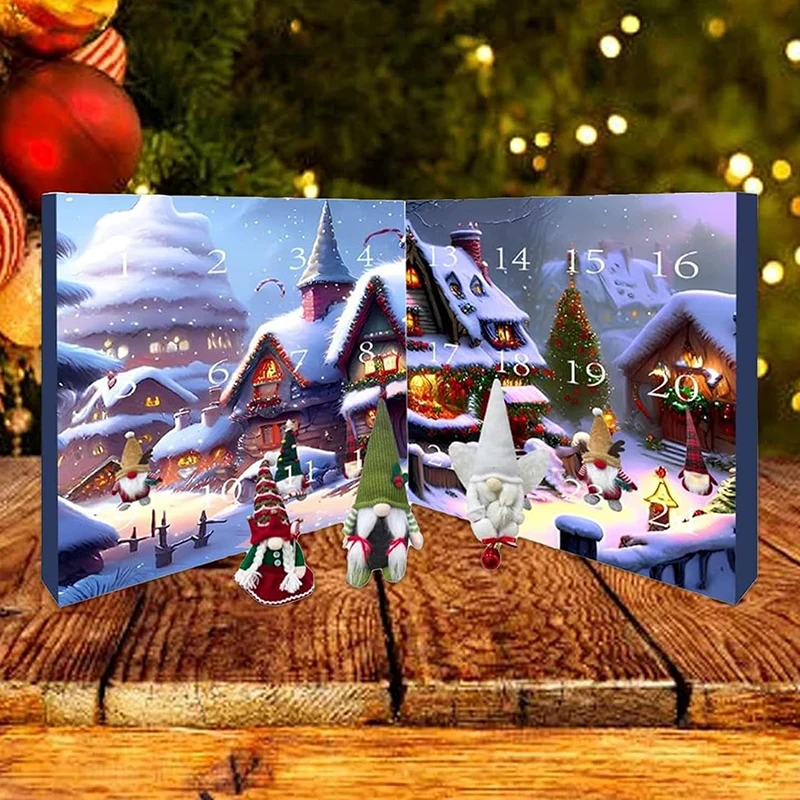 Christmas Gnome Advent Calendar 31 Day With Collectible Gnome Dolls christmas countdown calendar christmas advent calendar