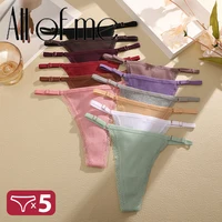 5 pièces/ensemble culottes en coton Sexy string sous-vêtements pour femmes t-back Lingerie Femme caleçons taille réglable string intimes 1