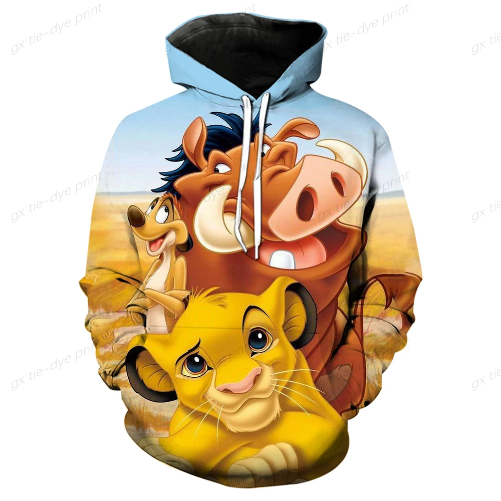 

Disney Lion King Hoodies Korean Style Aesthetic Clothes Spring/Autumn Tops Women/men Sweatshirt Vintage Harajuku Hoodie Kawaii