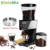 BioloMix With Magnetic Ring Automatic Burr Mill Electric Coffee Grinder, with 30 Gears for Espresso American Coffee Pour 1