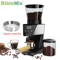 BioloMix With Magnetic Ring Automatic Burr Mill Electric Coffee Grinder, with 30 Gears for Espresso American Coffee Pour 1