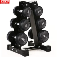 Round Rubber Coated Steel Dumbbell for Men and Women, Special Fitness Equipment, Classic, 5kg-20kg