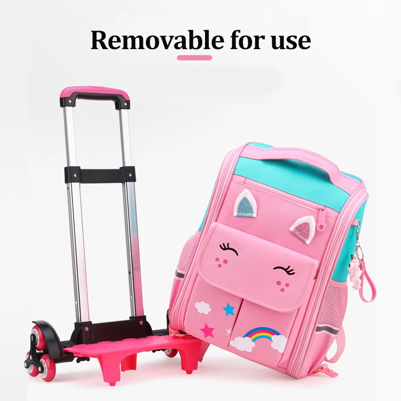 Student Hig capacity School bags Rolling Backpacks wheeled bag kids Trolley bag school backpack Children Trolley backpack whee