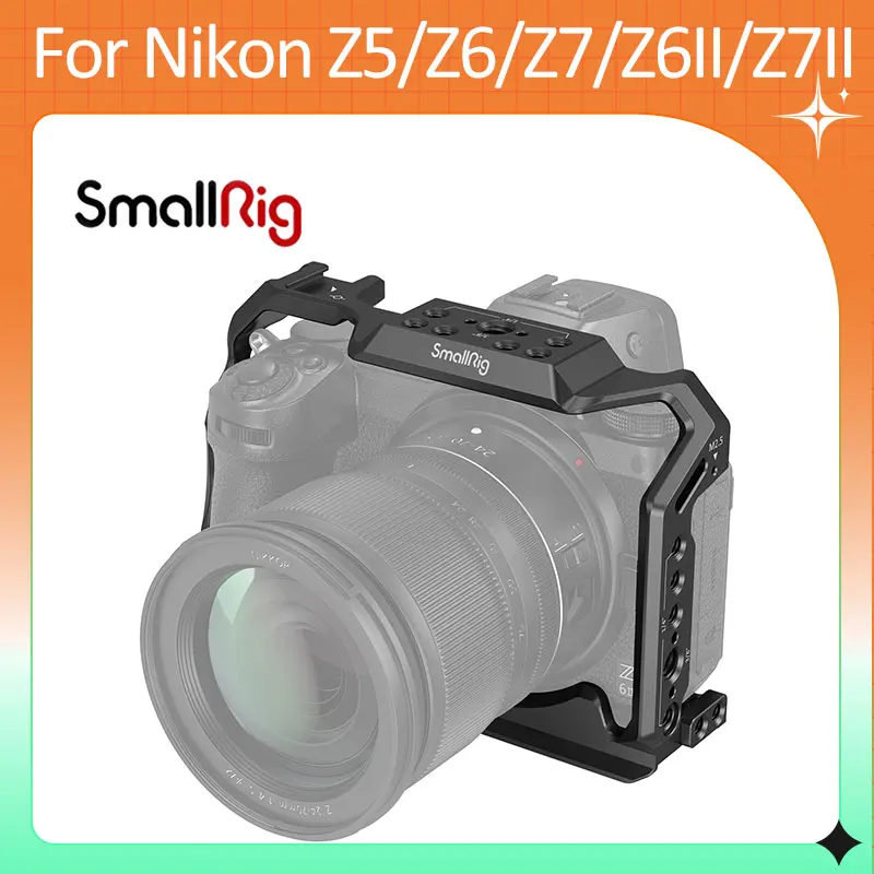 Smallrig Full Camera Cage Per Nikon Z5/Z6/Z7/Z6Ii/Z7Ii Camera Cage Rig Con Scarpe Fredde E Amp Nato Rai Small Rig 2926