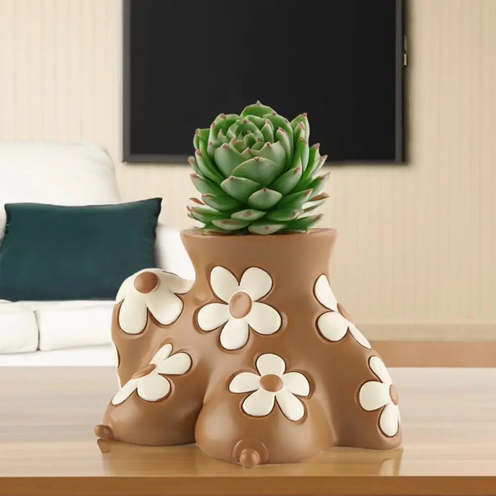 

Flower Pot Non-fading Durable Flower Pot Body Art for Succulent Decoration on Balcony or Desktop Small Ornament for Home Durable