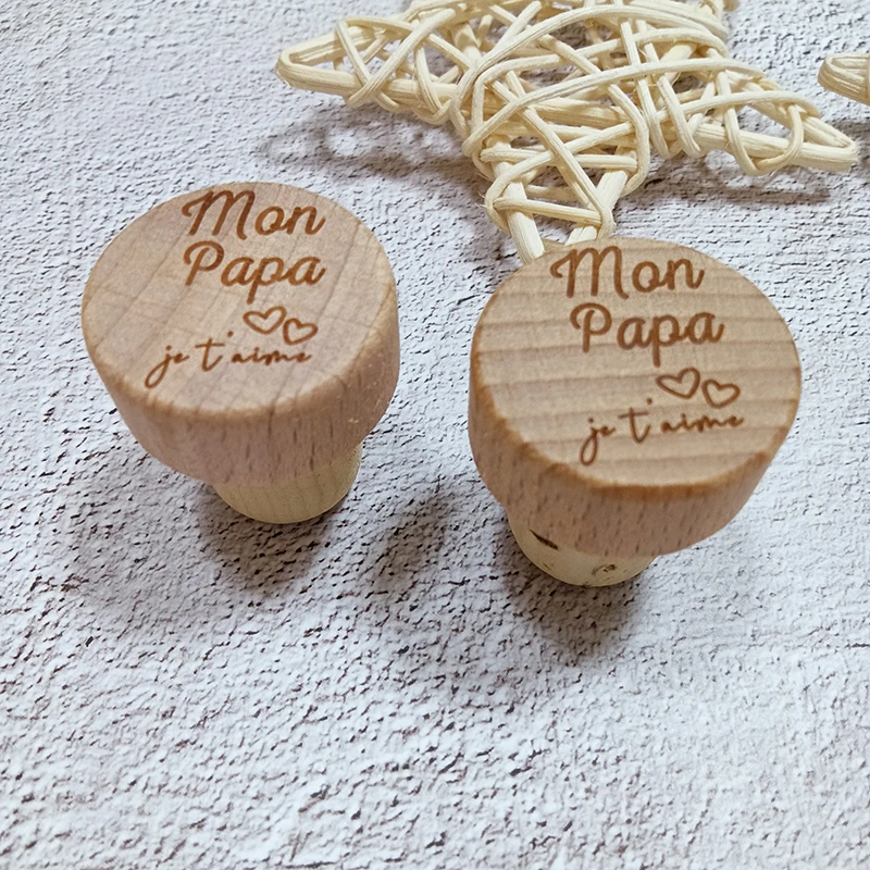 Customized Wine Stoppers Engraved Wooden Wedding Anniversary Gift Wine Bottle Stopper Party Decor Wine Corks Gifts for Parents