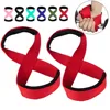 1-2PCS Padded Figure 8 Straps Deadlift Weight Lifting Wrist Straps Power Lifters Workout Pull-ups Horizontal Bar Gym Fitnes