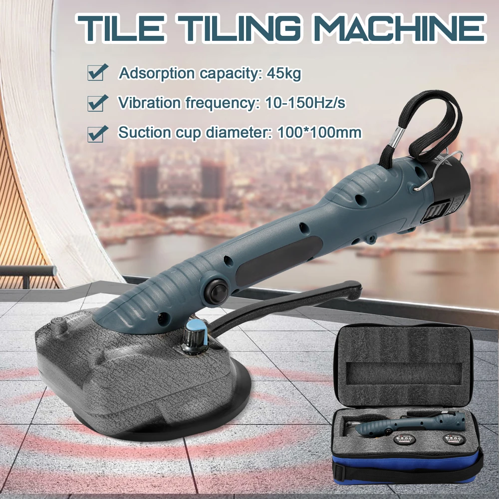 10-150Hz Tile Tiling Machine Wall Tiles Vibrator 45KG Suction Cup