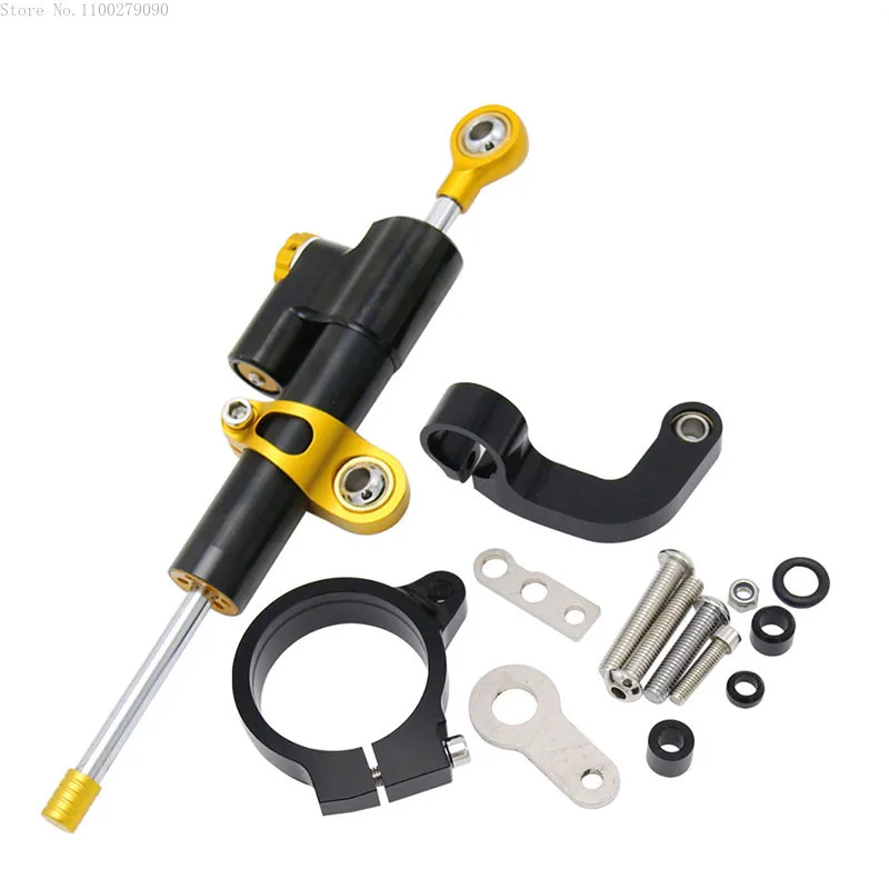 CNC Motorcycle Stabilizer Steering Damper Mounting Bracket Support Kit