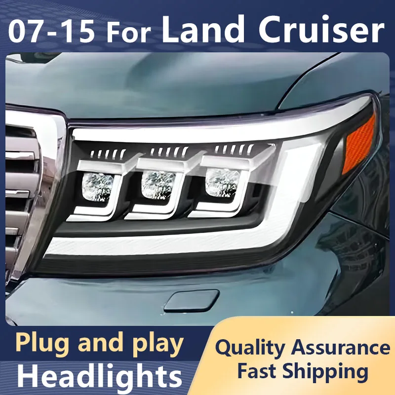 

Car Styling Headlight for Toyota Land Cruiser 2007-2015 LC200 LED Animation DRL Turn Signal Projector Lens Head Lights Assembly