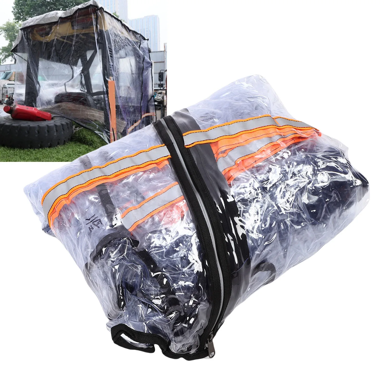 All Weather Forklift Cover Forklift Rain Cover 6000 Lbs Weight Capacity  Clear Forklift Cover EVA for All Weather