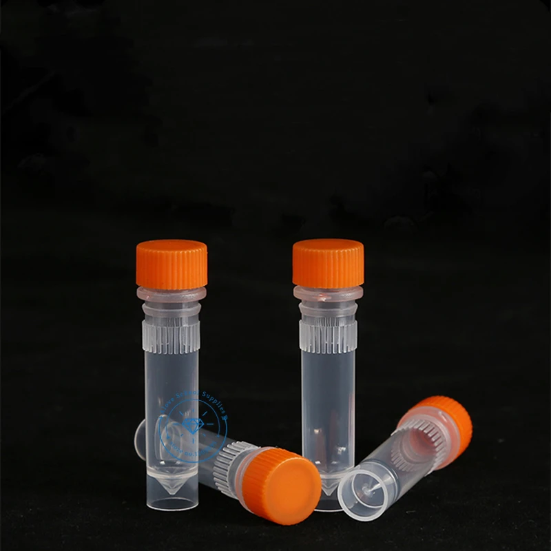 500Pcs/Lot 1.5ml Cryovial Centrifuge Tube Cryogenic Vials With Washer Test Tube