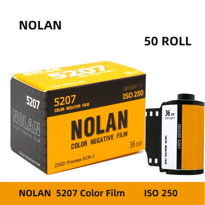 Nolan-컬러 필름 롤 네거티브 필름 ECN2 프로세싱 Iso 5207 36EXP/Roll, 50 롤 135 250D 250