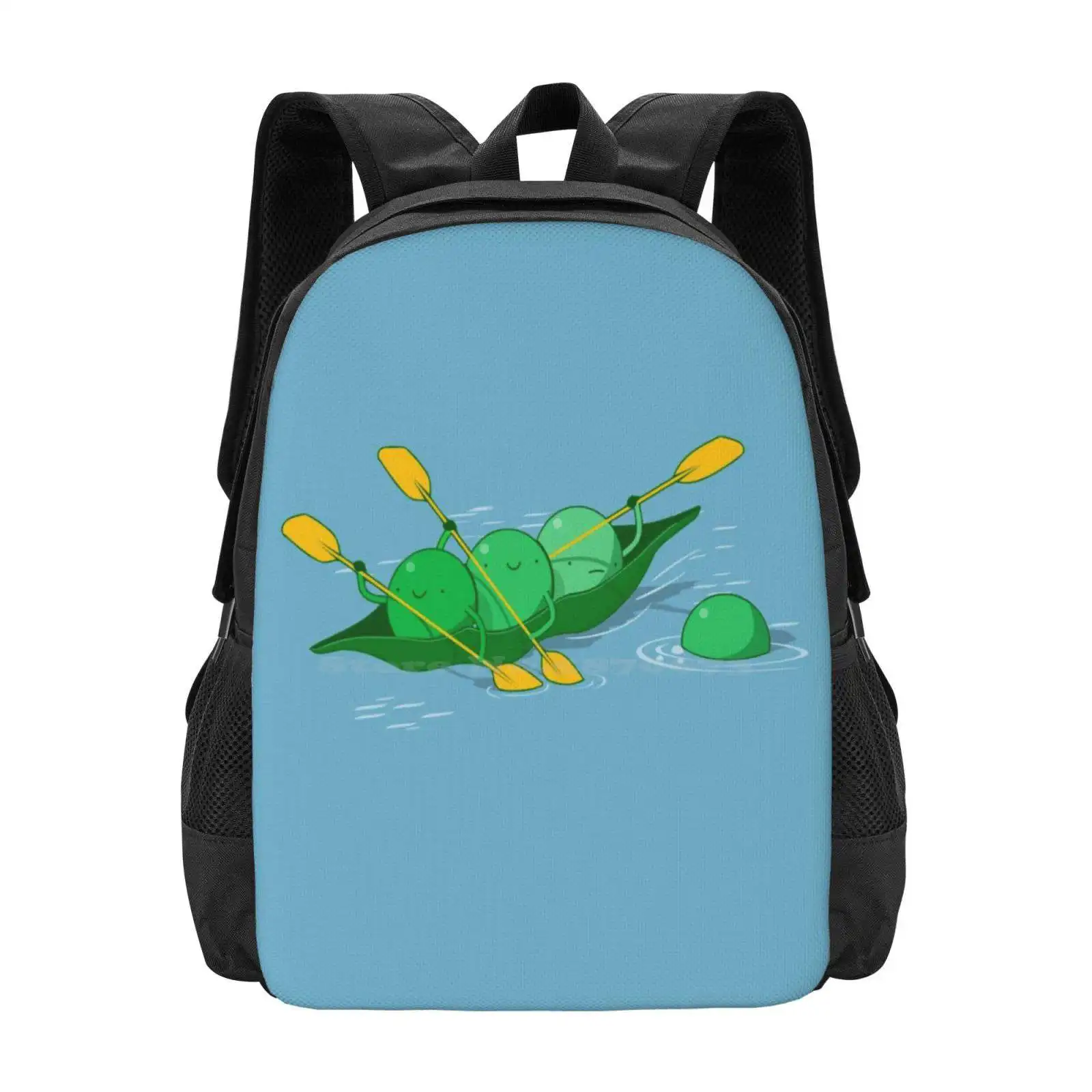 

Рюкзак подарите горох шанс для подростков студентов колледжа дизайнерские сумки с рисунком горох забавная Милая суповая лодка для весла Спорт хороший глупый