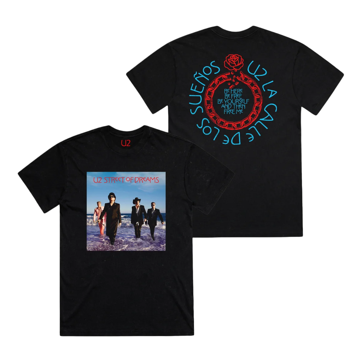 U2 Band Album Street of Dreams Graphic 2026 Sommer Neues T-Shirt aus 100 % Baumwolle für Herren und Damen, Y2k, beliebtes, übergroßes T-Shirt, lässiges T-Shirt