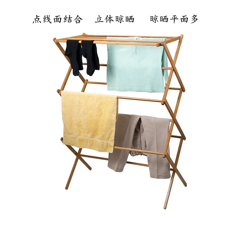 Description Picture 4 of itemFoldable floor to ceiling balcony clothes  bamboo  , bathroom towel  storage rack without punching holes