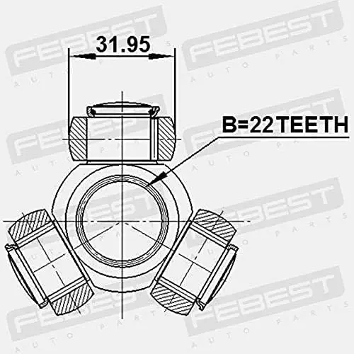 22T CV Joint Tripod hub for LAND ROVER FREELANDER & MAZDA 3 AXELA INSTRUCTION