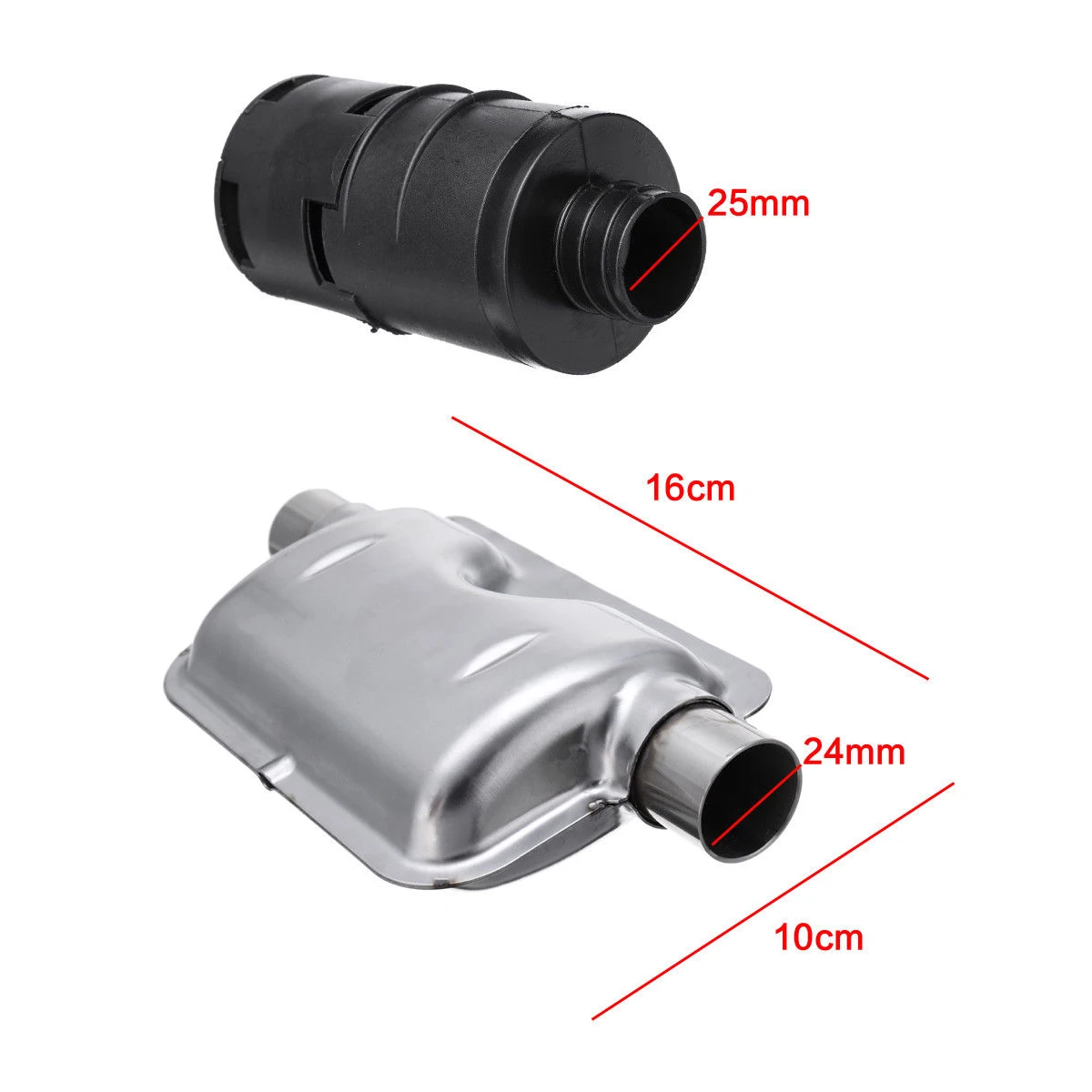 8 Pcs Universal Car Consumables Accessories Air Heater 24mm Exhaust + 25mm Filter Accessory For Air Heater