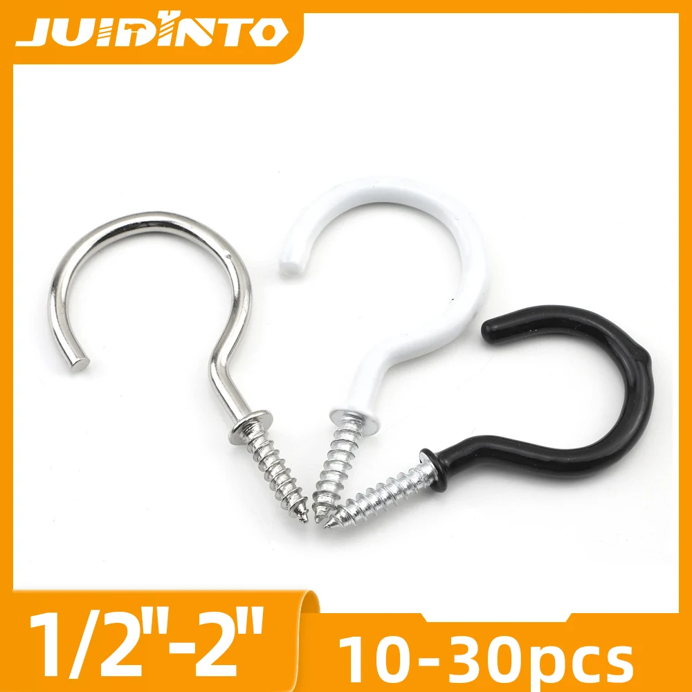 Carbon Steel Hook Screws Hanging Screw Cup Hooks 1030pcs Cup