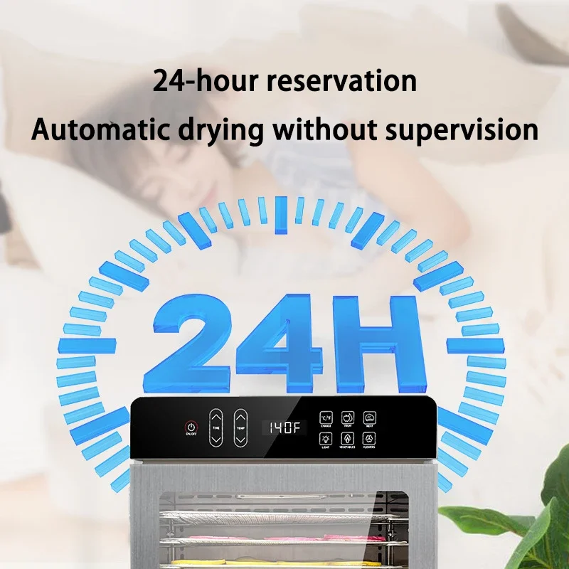 Food Dehydrator Home Fruit timing Temperature Air Dryer Vegetable Meat Medicinal Materials Smart Commercial Food Dehydrator 3