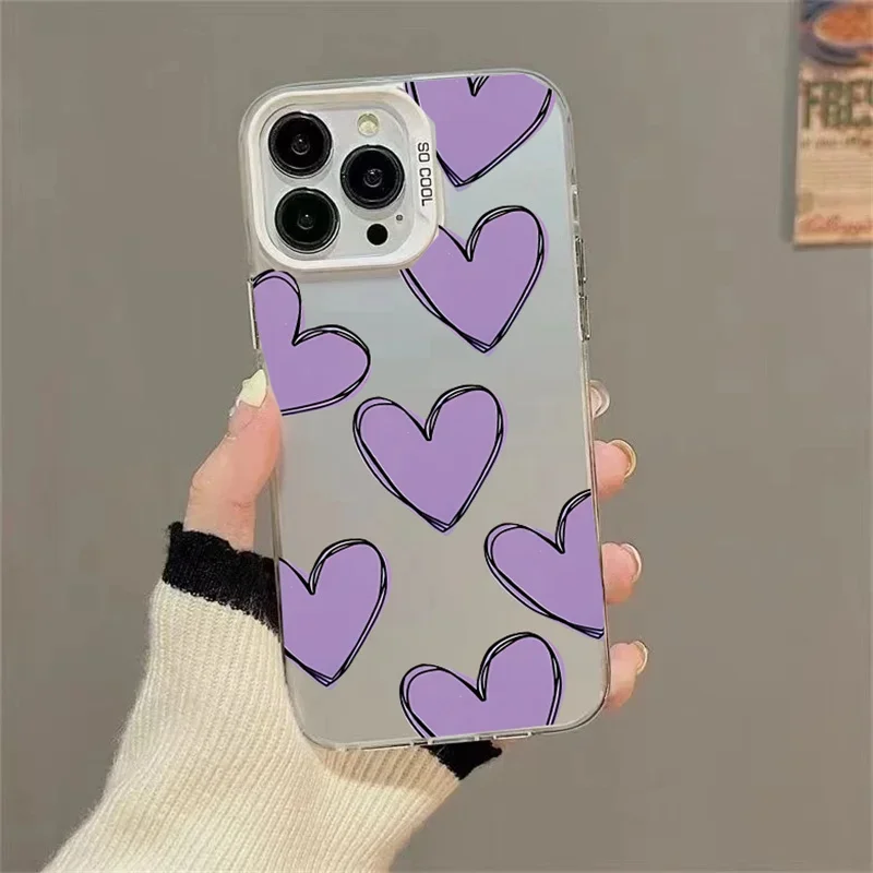 Elegant Black Love Heart Phone Case Cover