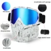 KUTOOK Skiing Snowboard Mask Winter Ski Glasses Face Mask Eyewear Snowmobile Goggles UV Protection Eyewear Windproof Snow Sports 5