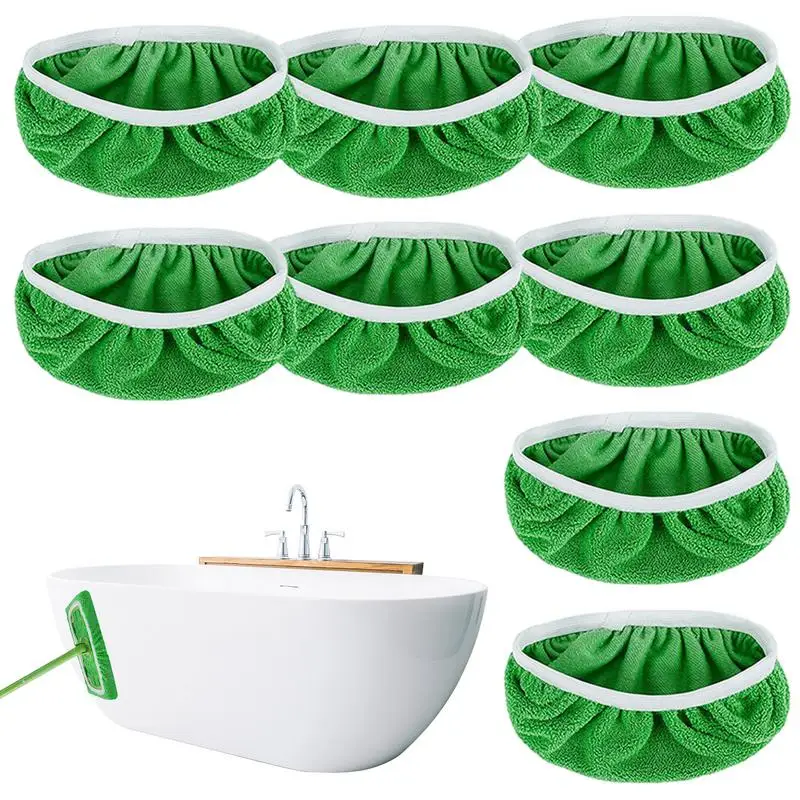 

Washable Mop Pads Reusable Wet and Dry Use Mopping Cloths 8 Pack Household Floor Cleaning Pads for Surface/Hardwood Floor
