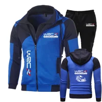 Championnat du monde des rallye WRC personnalité diagonale fermeture éclair Anti-Collision chemise à capuche cordon sweat à capuche de sport pantalons costumes 2