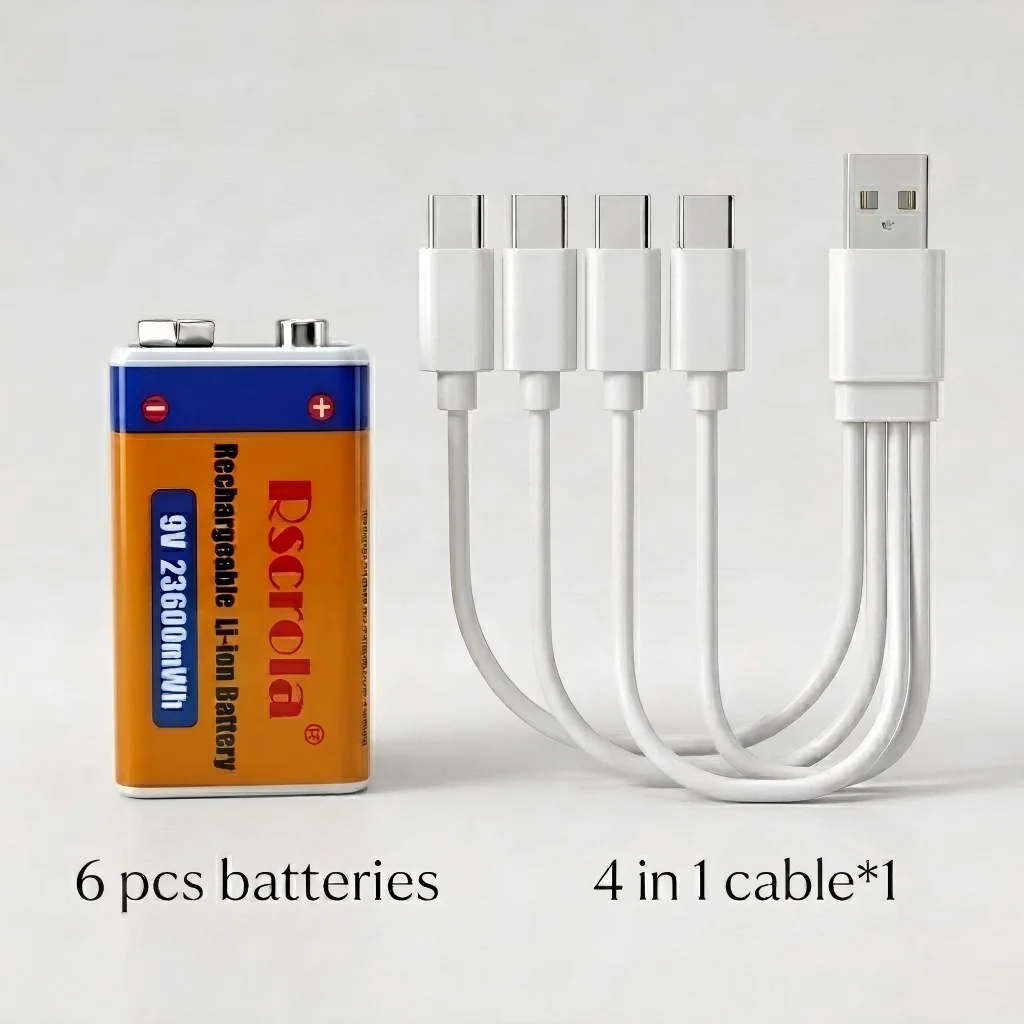 6 pcs 9v Batteries