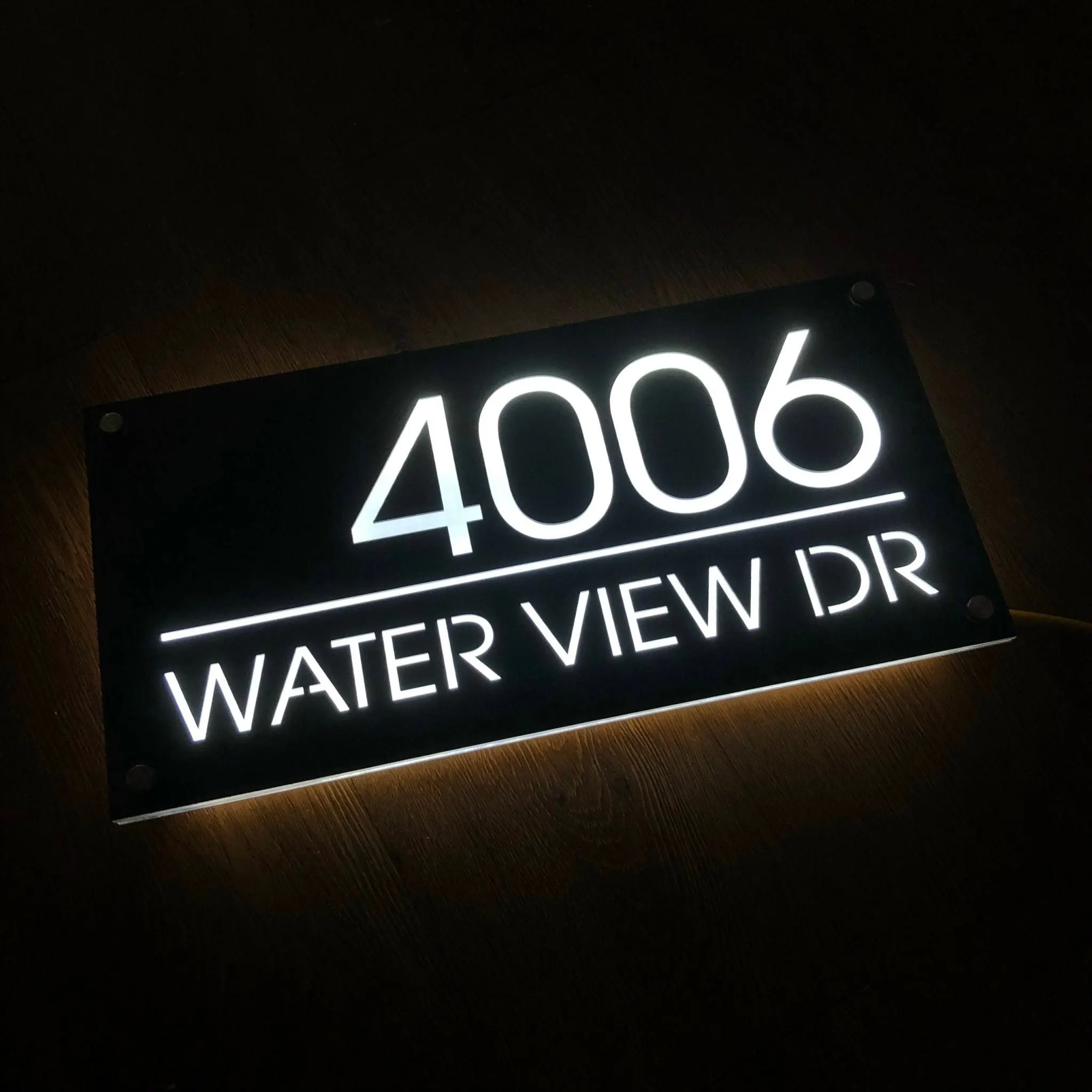 Dr. house čísel značka vodorovný moderní lehký akryl domácí dveře dekorace osvětlený adresovat ulice značka pro přední ráhno lighted LED