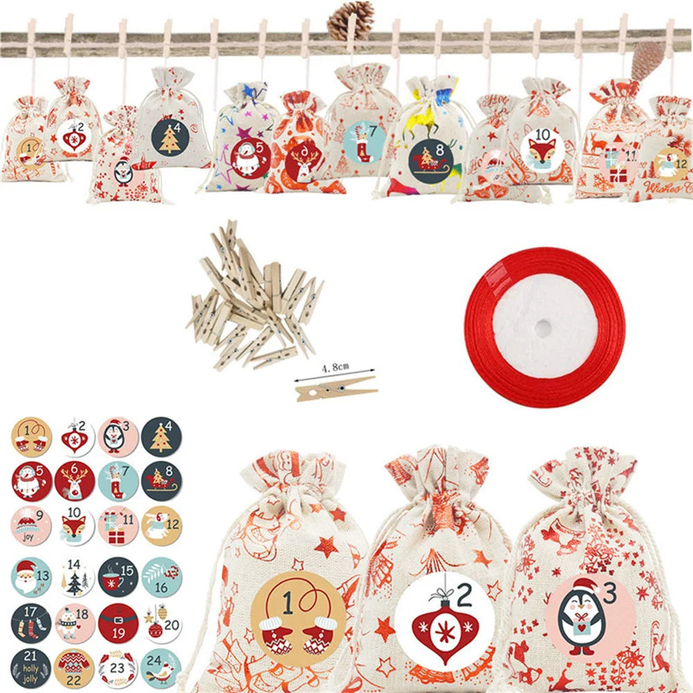 

Рождественская Подарочная сумка, прочная, отлично подходит для рождественского подарка, праздничная и практичная многофункциональная Подарочная сумка, высококачественный хлопковый материал