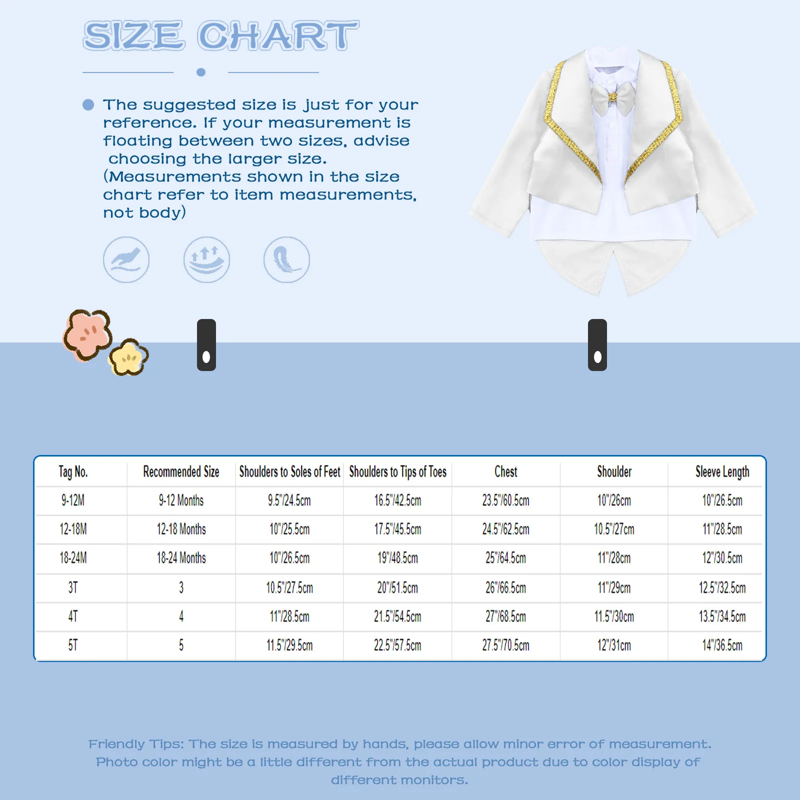 Toddler Boy Halloween Prince Magician Cosplay Tuxedo Long Sleeve Bow Tie Fake Two Piece Gentlemen Blazer for Wedding Christening 6