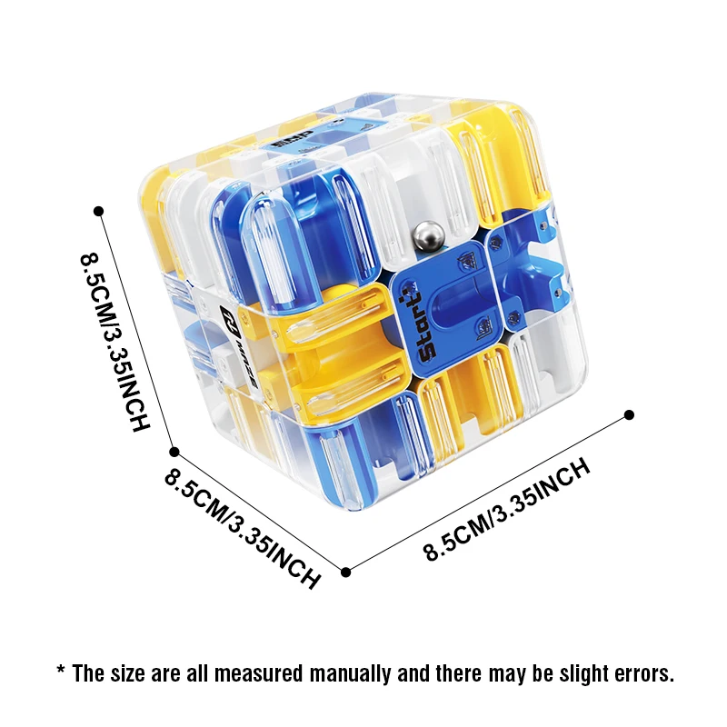 3D Maze Magic Cube Six-sided Transparent Puzzle Speed Cube Cubes Maze Toys For Children's Educational Toys Birthday Party Gift
