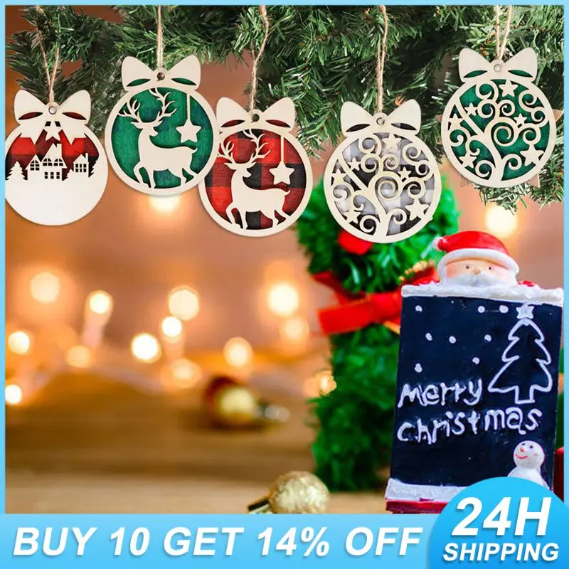 

Износостойкое изящное Рождественское украшение для двери, рождественские украшения, высококачественные материалы, легкая деревянная подвеска