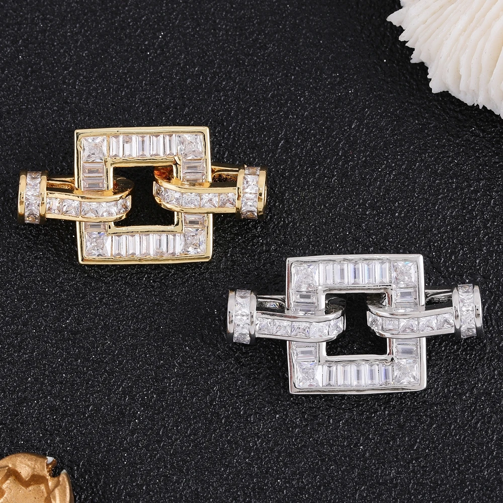 Juya DIY 18 Karat echt vergoldet cz Befestigungs schlösser Stecker Verschluss Verschlüsse Zubehör für hand gefertigte Perlen Perlen Schmuck herstellung – Detail 11