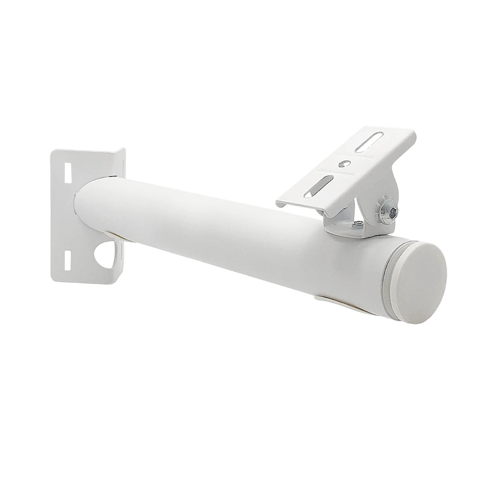 New Galvanized Tube CCTV Camera Holder Stand Exterior Right Angle Wall Corner Bracket Pole Mount Fasteners 30cm Long Arm Bracket
