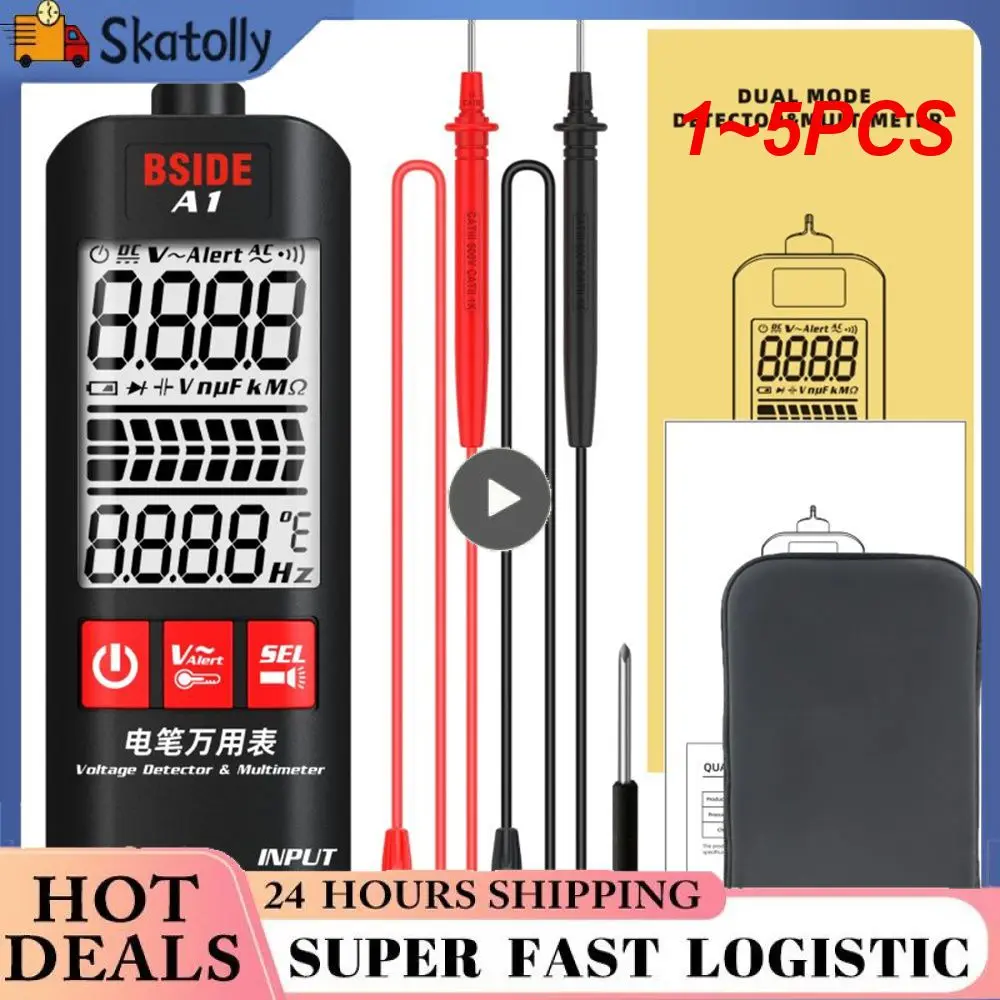 

1~5PCS Mini Multimeter Automatic Intelligent Digital Multimeter LCD Display Multimetro DC Voltage Ohmmeter NCV Hz Wire Tester
